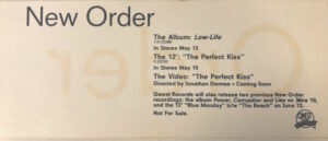 New Order 1985 3rd Lp Low Life Promo Sticker Pleasures Of Past Times