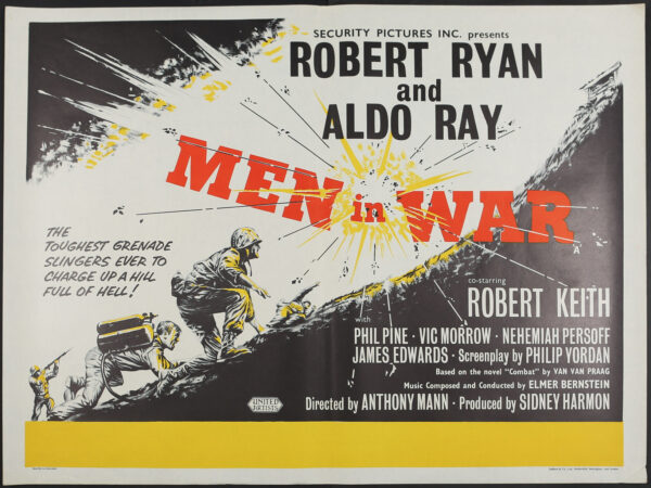 Original film poster: Men In War (1957) : Pleasures of Past Times