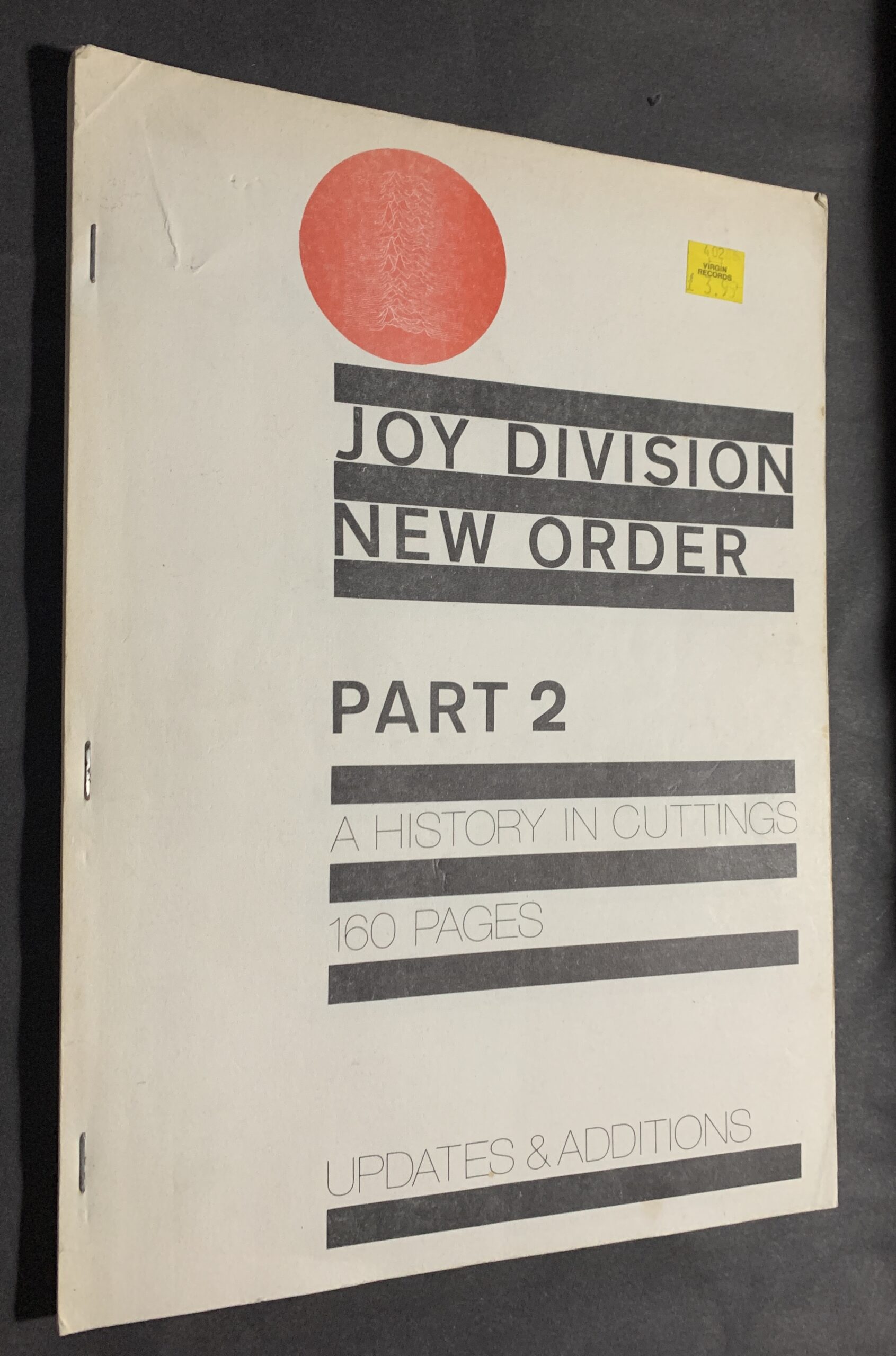Joy Division New order A History In Cuttings 160 pages of
