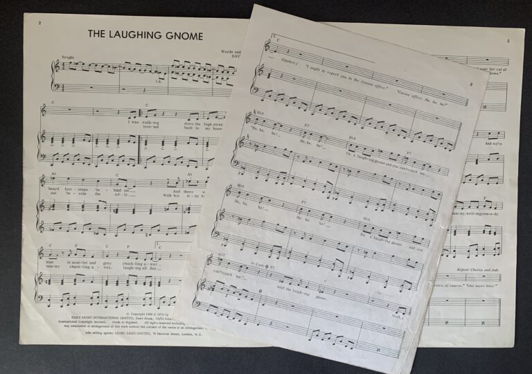 David Bowie The Laughing Gnome 1973 UK sheet music. : Pleasures of Past ...