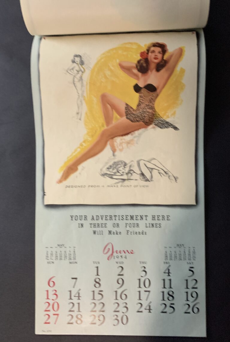 Marilyn Monroe Golden Dreams 1953/4 illustrated calendar Pleasures of