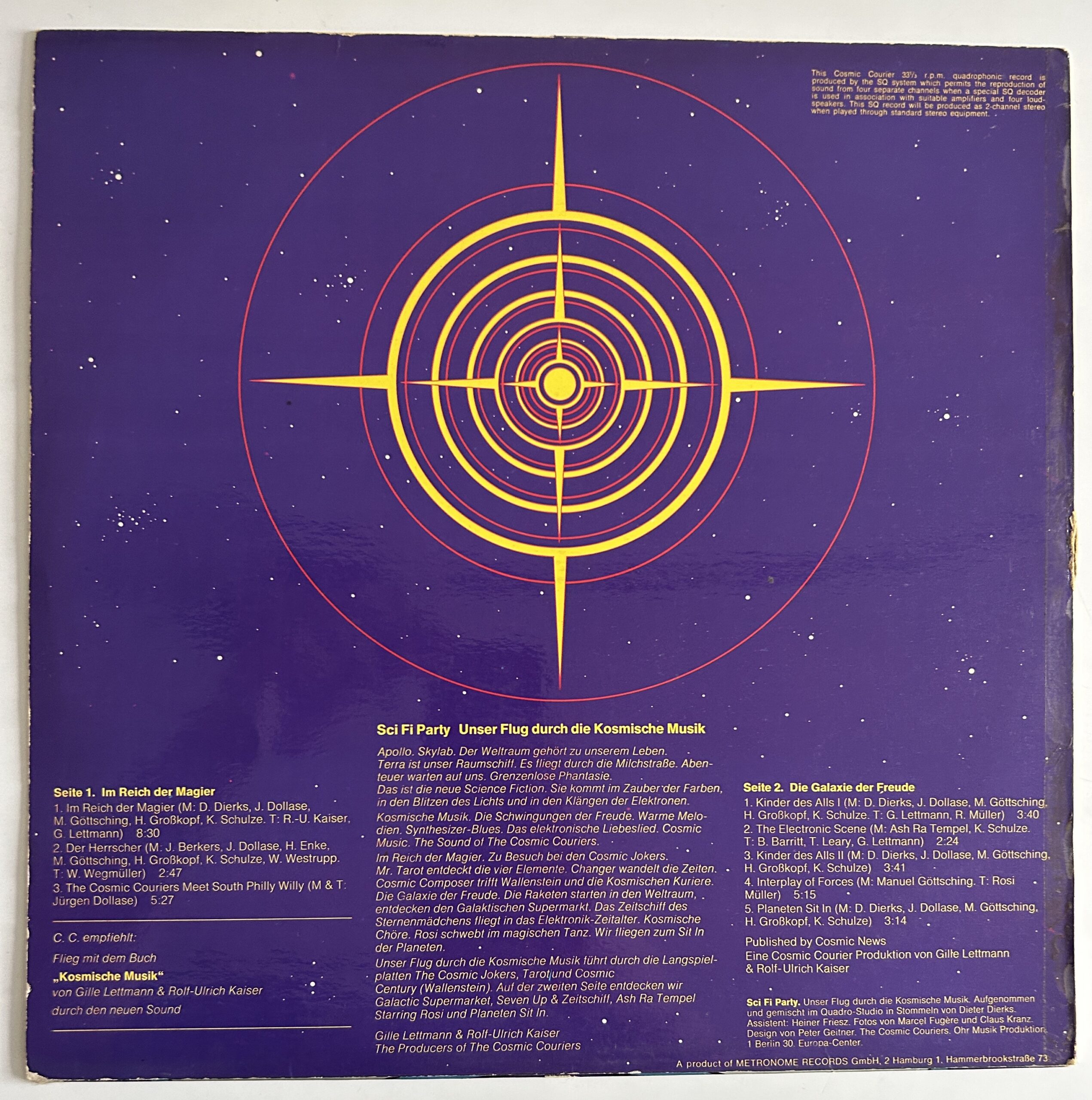 Cosmic Jokers : Kosmische Musik - Sci Fi Party - 1974 original German  pressing