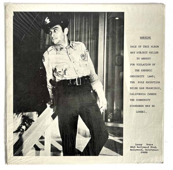 Lenny Bruce 1964 10" 331/3 RPM record - self pressed: Recording Submitted As Evidence In The San Francisco Obscenity Trial In March, 1962